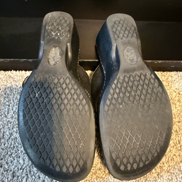 BOC Brown Leather Wedge Sandals - Picture 5 of 5